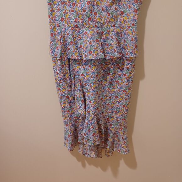 J. Crew Liberty Floral Fabric Sosi Ruffle 100% Cotton Sleeveless Dress Size 10 - Picture 4 of 10